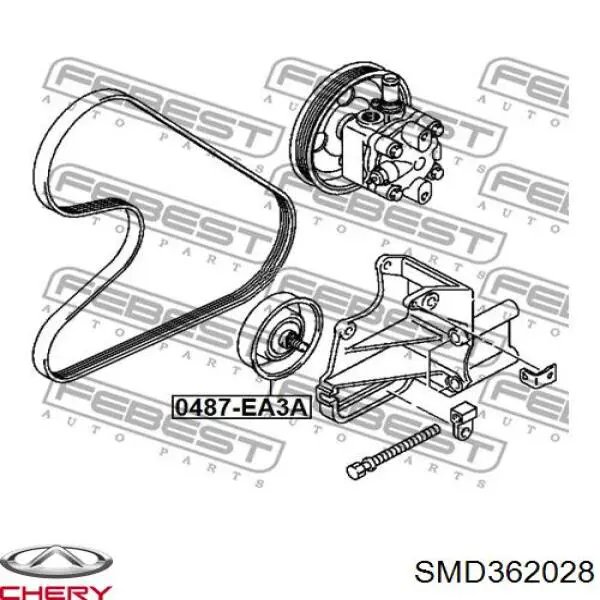 RDSMD362028 Rider Ролик натяжителя ременя агрегатів