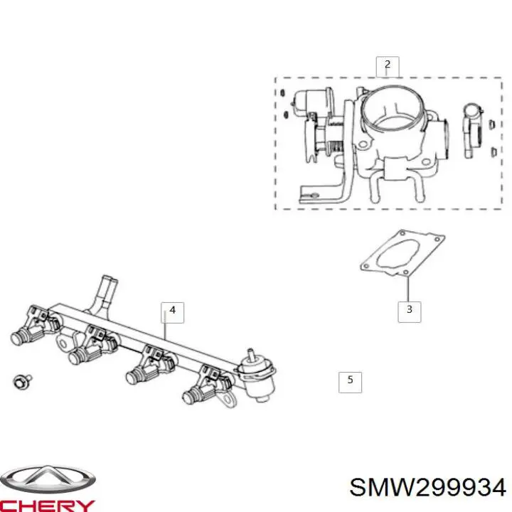 SMW299934 Chery Датчик положення дросельної заслінки (потенціометр)