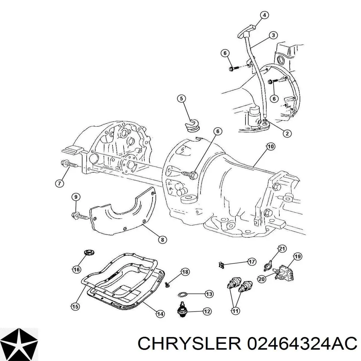 Купити 02464324AC Chrysler Прокладка піддону АКПП