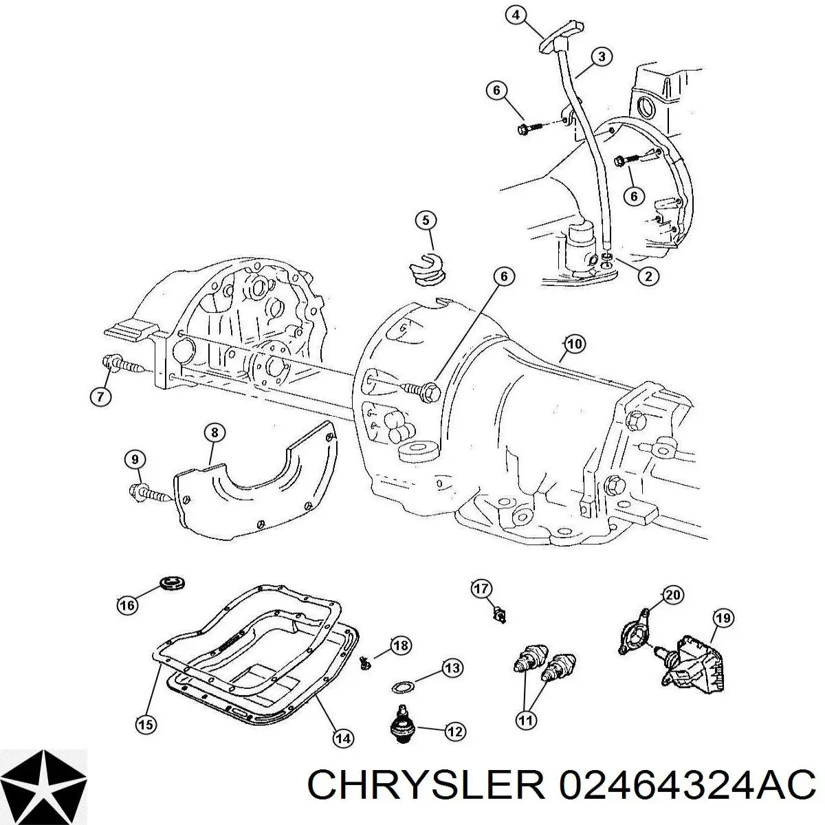 02464324AC Chrysler прокладка піддону акпп