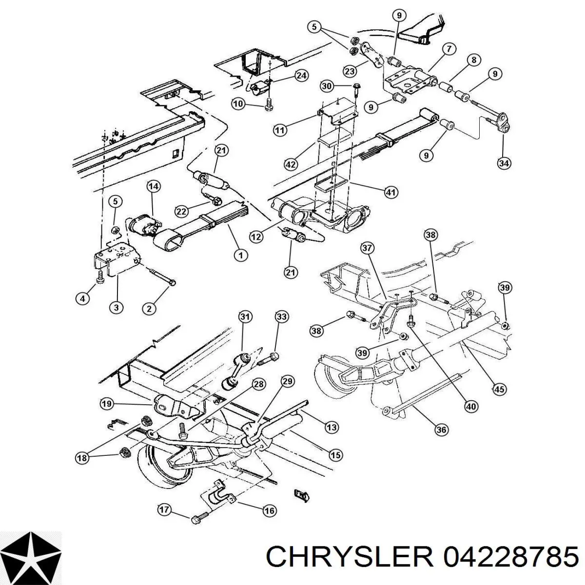 04228785 Chrysler втулка стабілізатора заднього