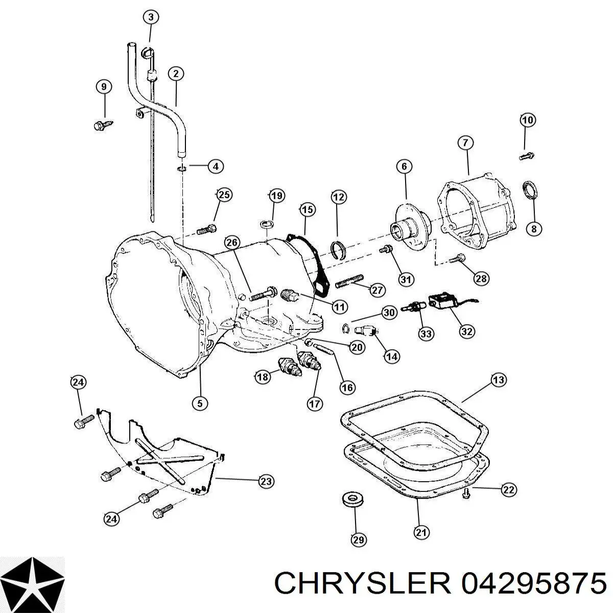04295875 Chrysler прокладка піддону акпп