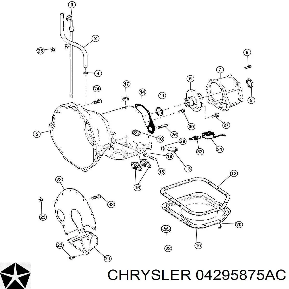 Прокладка піддону АКПП 04295875AC Chrysler