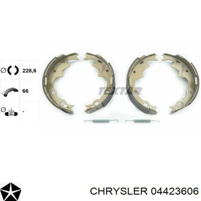 Колодки гальмові задні, барабанні 04423606 Chrysler