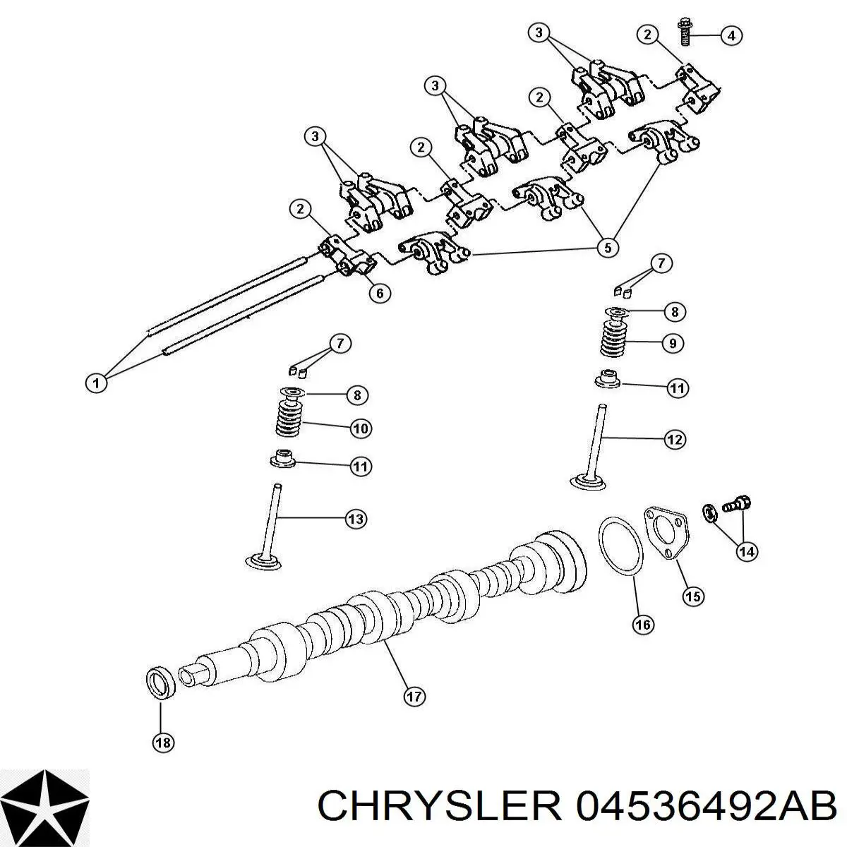 04591839AD Chrysler сальник распредвала двигуна, задній