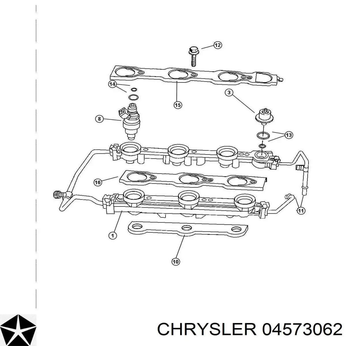 Купити 4573062 Chrysler Форсунка дизельна в зборі, розпилювач + тримач