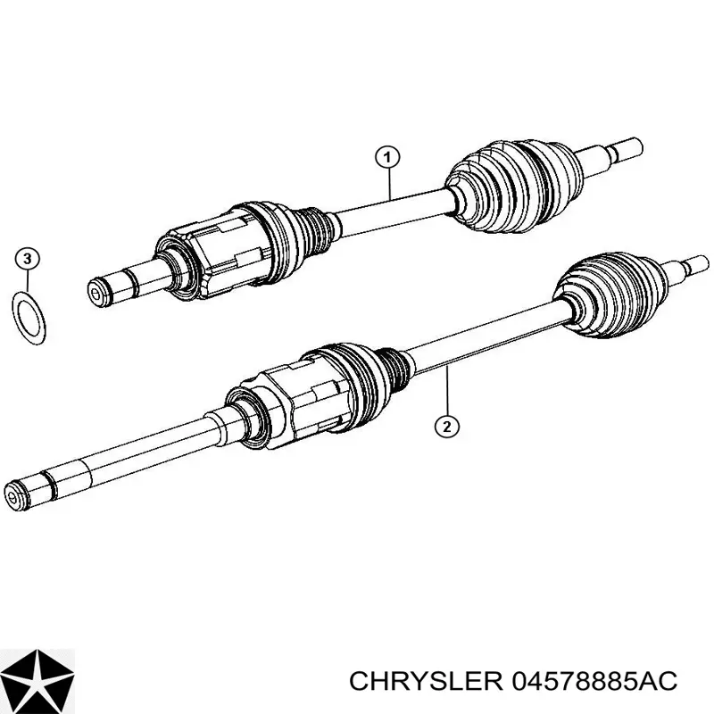 Ліва піввісь 4578885AB Chrysler