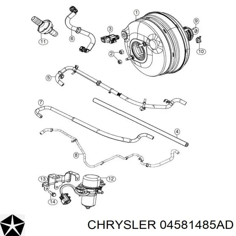 Вакуумний насос P04581485AD Chrysler