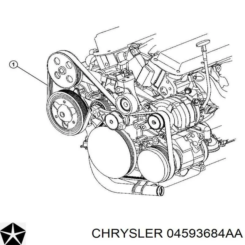 04593684AA Chrysler Поліклиновий ремінь