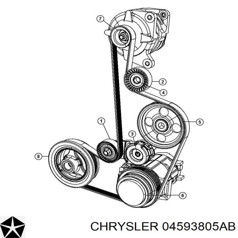 Натягувач приводного ременя Chrysler Pacifica LIMITED (Крайслер Pacifica)