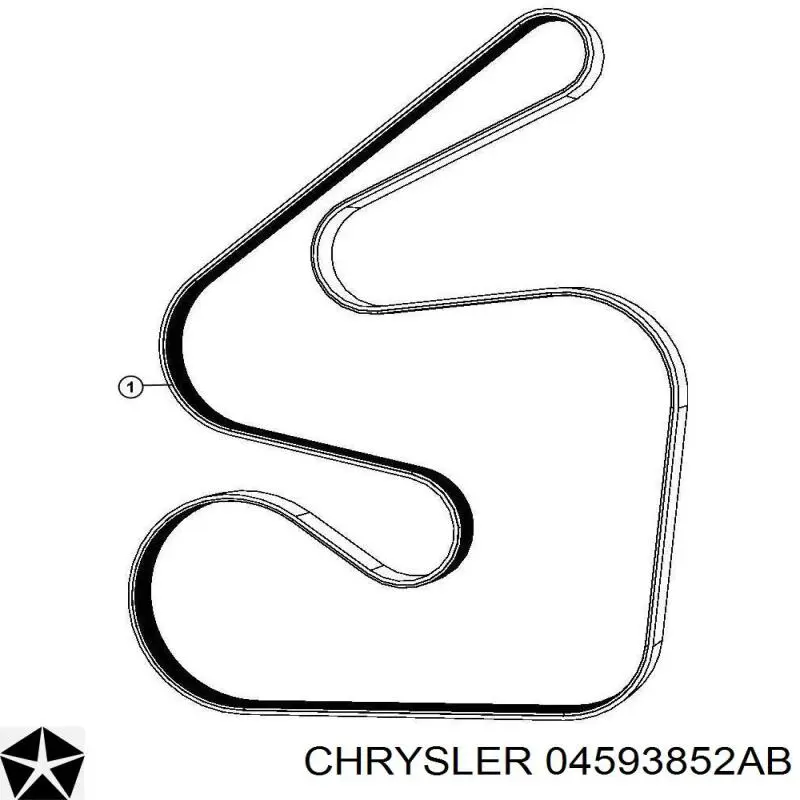Клиновий ремінь Chrysler 04593852AB ціна, від 18.52 USD