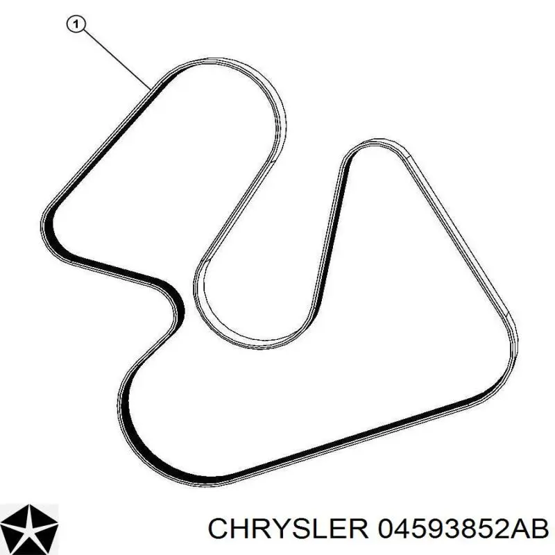 04593852AB Chrysler Поліклиновий ремінь