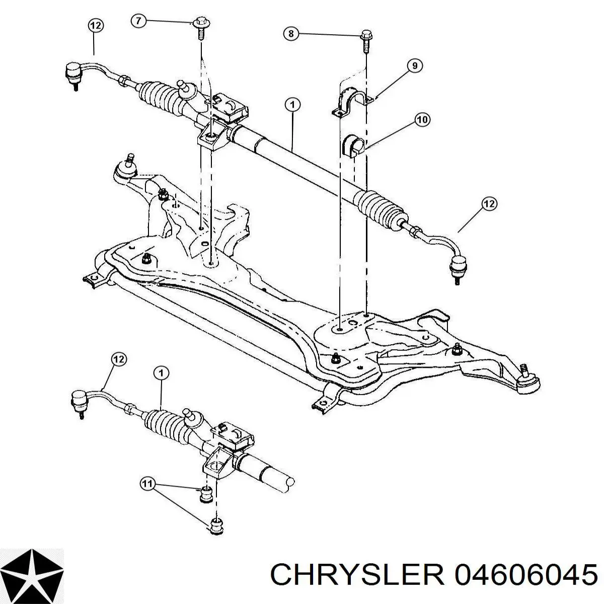 Управління рульове в зборі Chrysler 4606045 ціна, від 95.61 USD