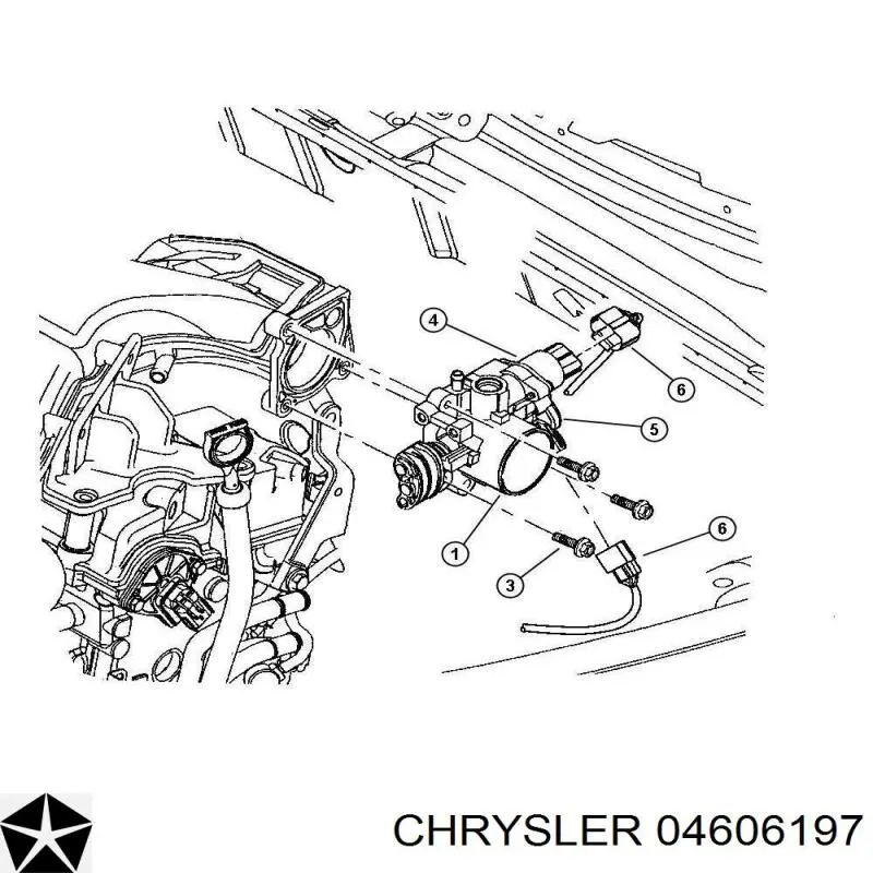Датчик положення дросельної заслінки (потенціометр) Chrysler Sebring JX (Крайслер Себрінг)