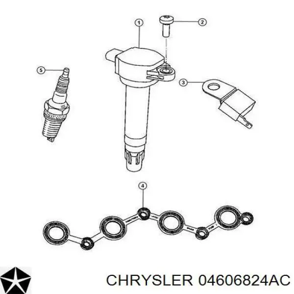 Котушка запалювання Chrysler 04606824AC ціна, від 7.60 USD