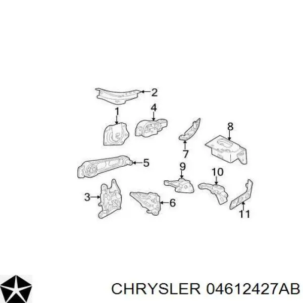 Подушка (опора) двигуна, передня Chrysler 04612427AB ціна, від 44.53 USD