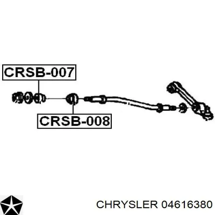 04616380 Chrysler Сайлентблок розтяжки переднього нижнього важеля
