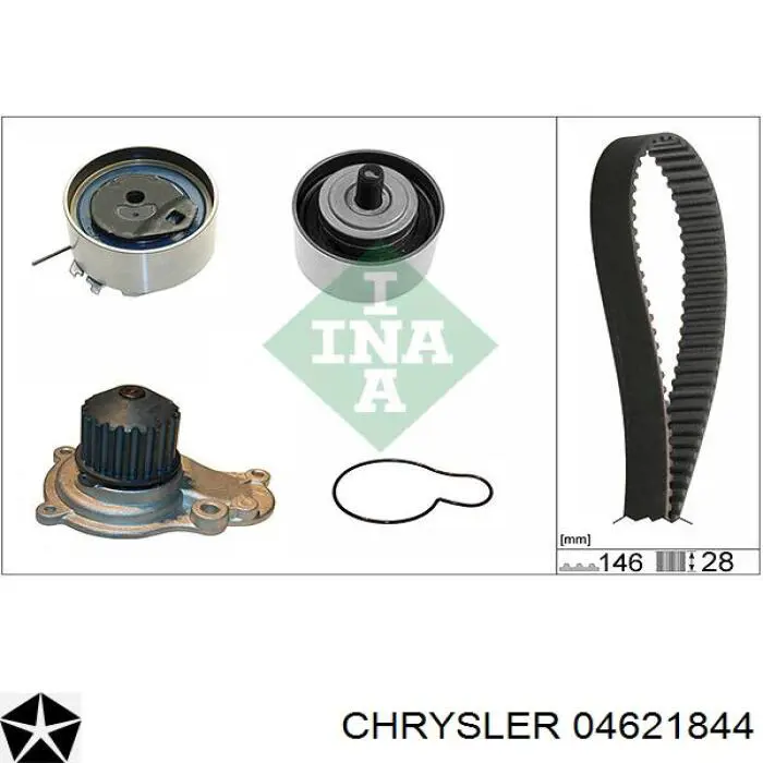 Зубчастий ремінь Chrysler 04621844 ціна, від 30.35 USD