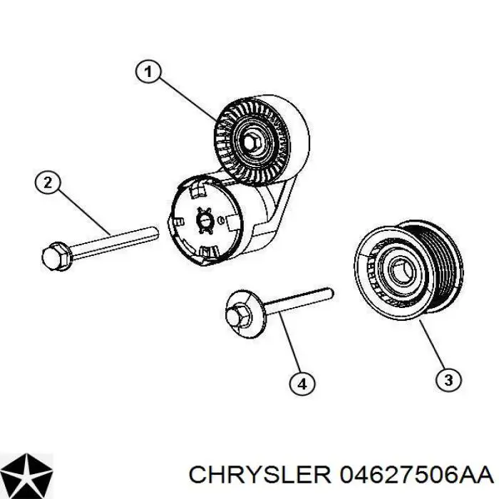 Ролик приводного ременя, паразитний Chrysler 200 (Крайслер 200)