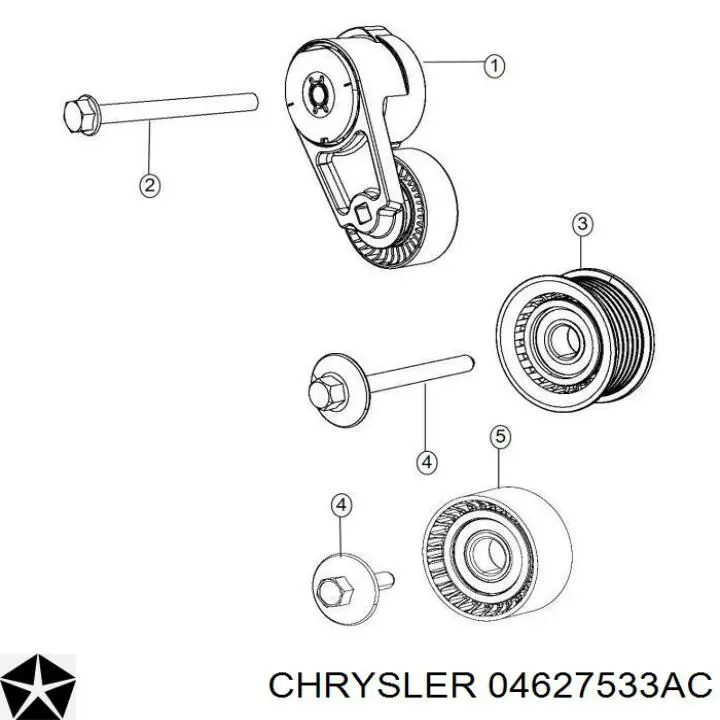 Купити 04627533AC Chrysler Натягувач приводного ременя