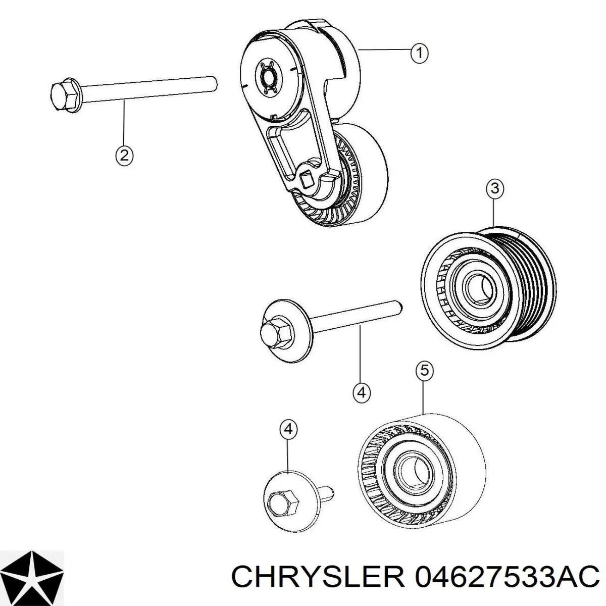 04627533AC Chrysler натягувач приводного ременя