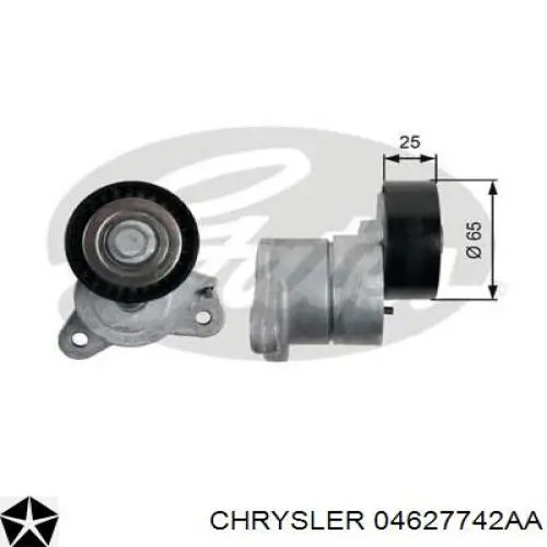 Натягувач приводного ременя Chrysler 04627742AB ціна, від 15.20 USD