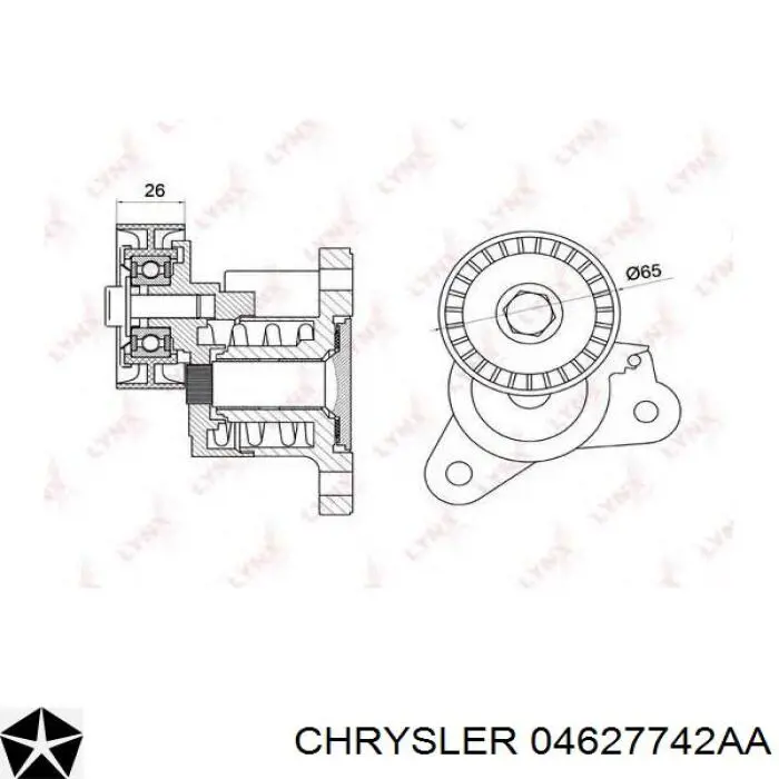 Купити 04627742AA Fiat/Alfa/Lancia Натягувач приводного ременя