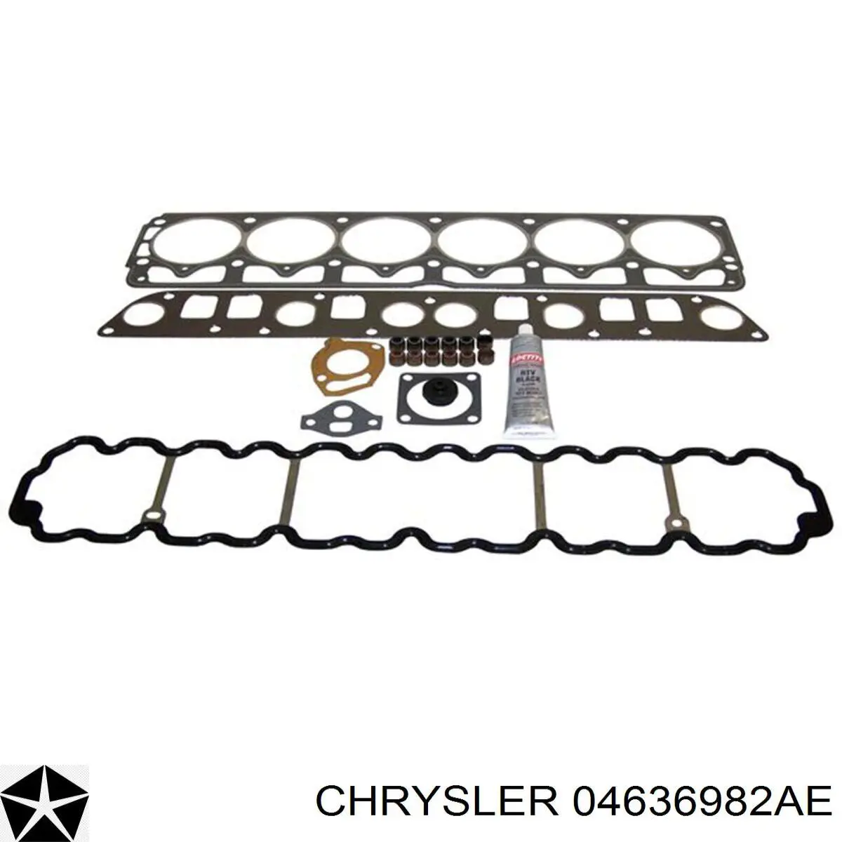 Комплект прокладок двигуна, верхній 04636982AD Chrysler