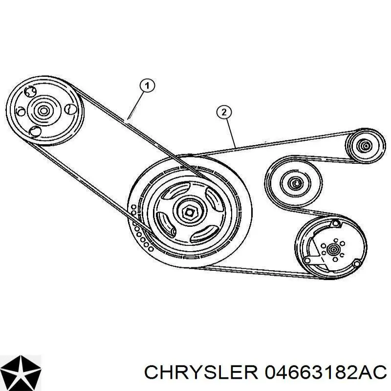 Клиновий ремінь Chrysler 04663182AC ціна, від 5.88 USD