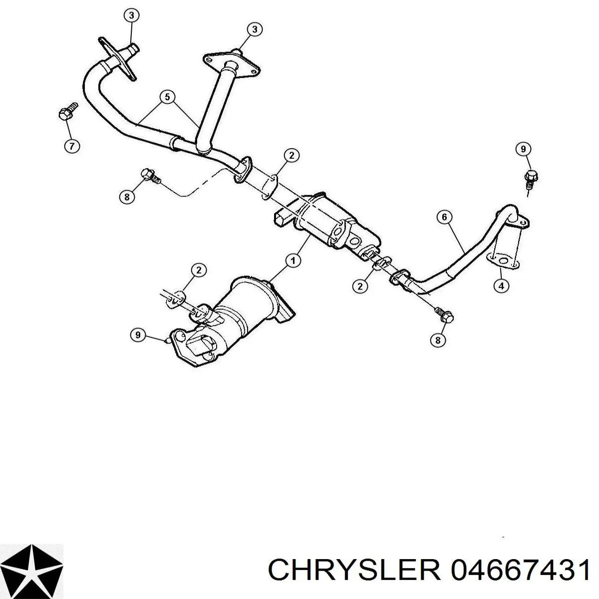 Ущільнююче кільце патрубка EGR Chrysler 04667431 ціна, від 5.84 USD