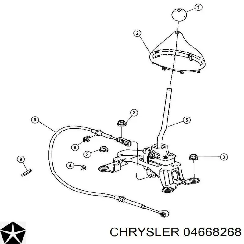 Трос перемикання передач Chrysler PT Cruiser (Крайслер PT Cruiser)