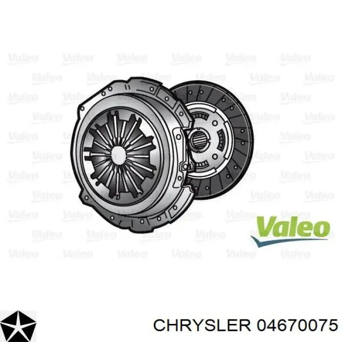 Купити 04670075 Chrysler Комплект зчеплення (диск, корзина, підшипник)
