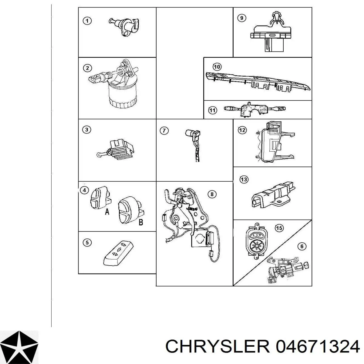 04671324 Chrysler корпус замка запалювання