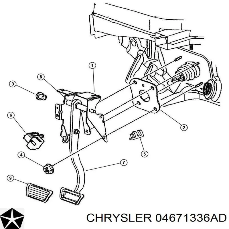 Кнопка стоп-сигналу Chrysler 04671336AD ціна, від 56.88 USD