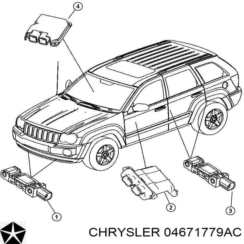 Купити 04671779AC Chrysler Датчик AIRBAG передній