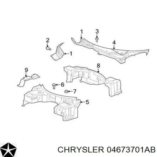  Chrysler 4673701AB ціна, від 7.60 USD
