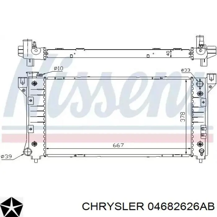 Радіатор основний Chrysler 04682626AB ціна, від 102.81 USD