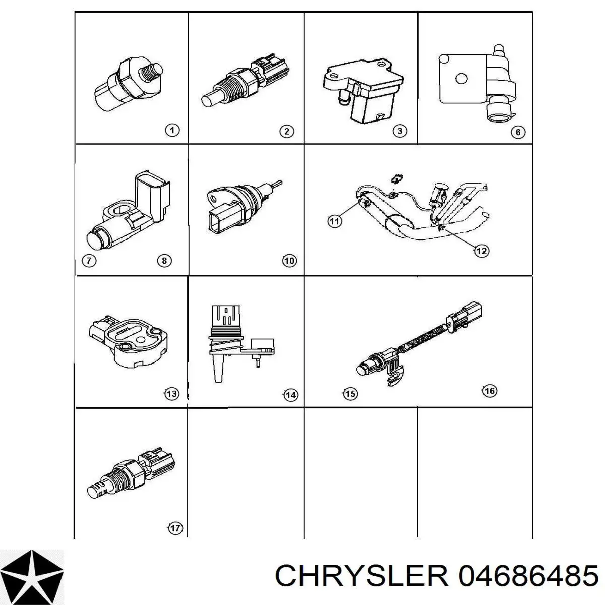 Купити 4686485 Chrysler Датчик абсолютного тиску
