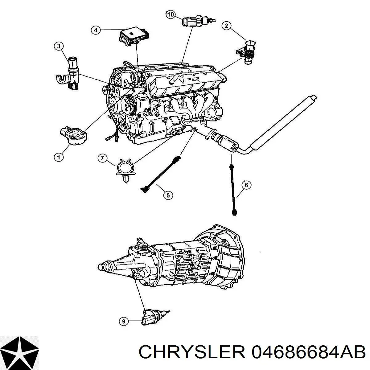 04686684AA Chrysler датчик тиску у впускному колекторі, map