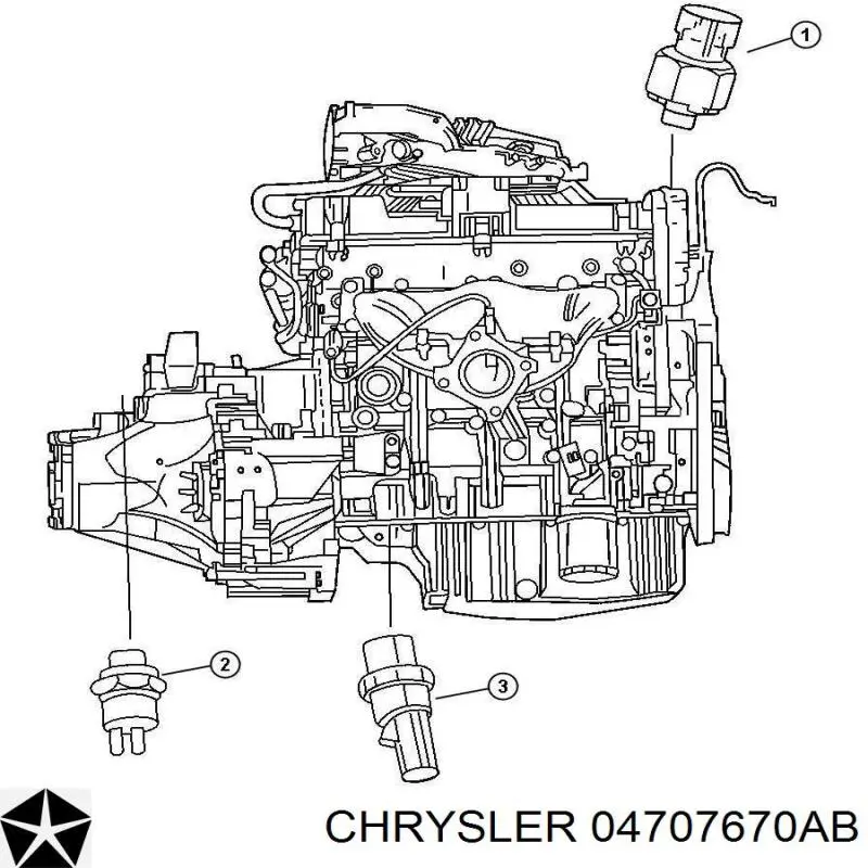 04707670AB Chrysler датчик тиску масла