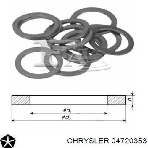 04720353 Chrysler Прокладка пробки піддону двигуна