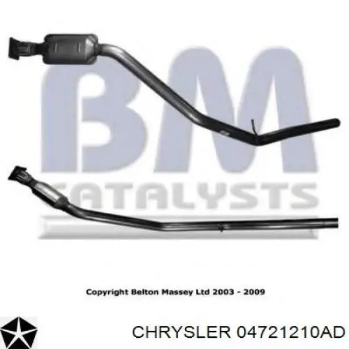 Купити 04721210AD Chrysler Перетворювач відпрацьованих газів