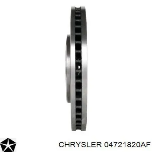Диск переднього гальма Chrysler 04721820AF ціна, від 40.02 USD