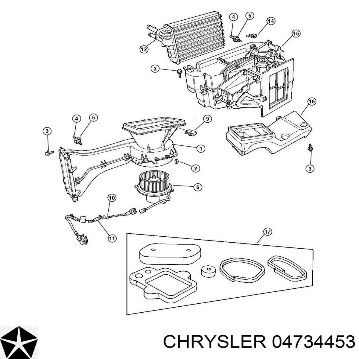 Радіатор пічки 1216003 Chrysler