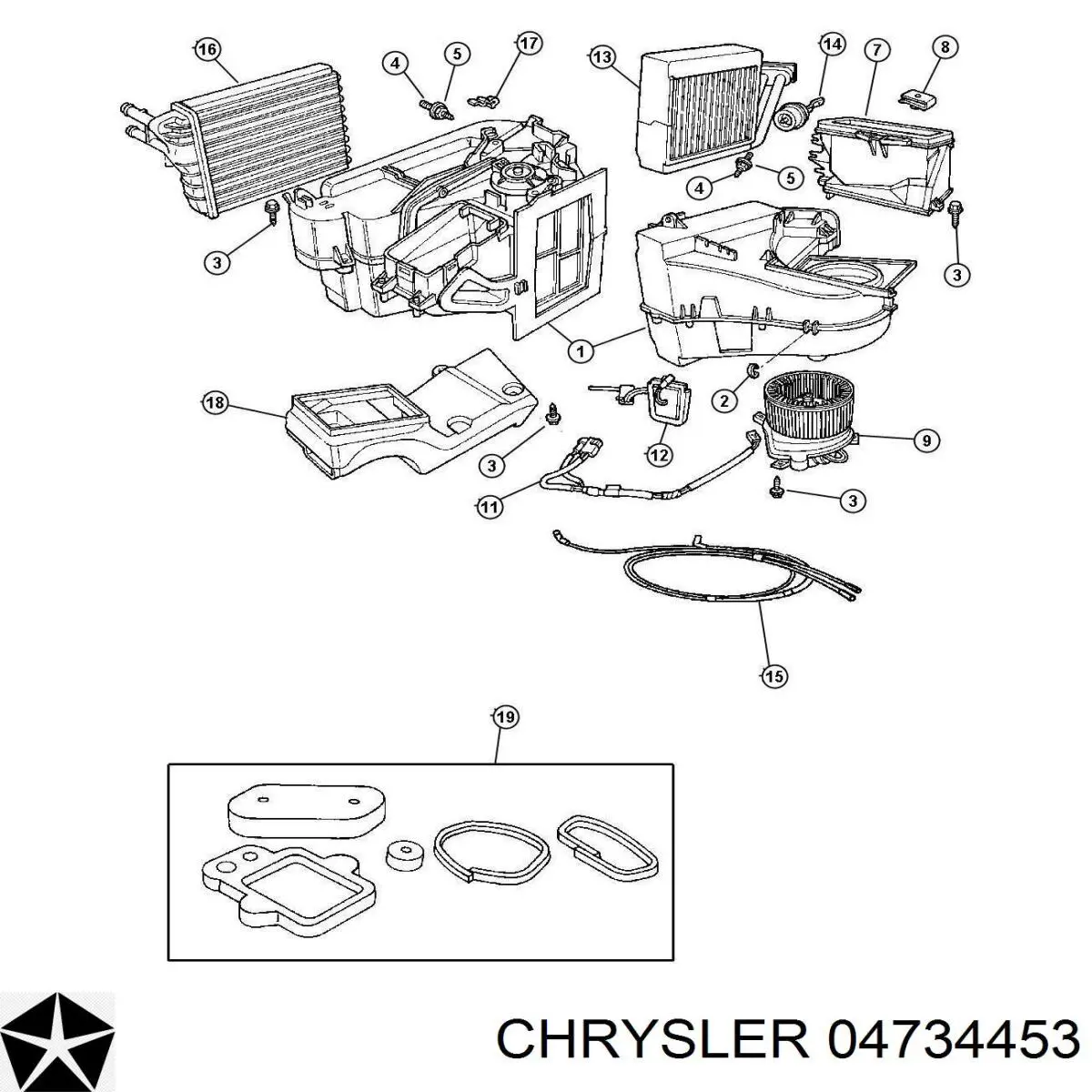 Купити 04734453 Chrysler Теплообмінник