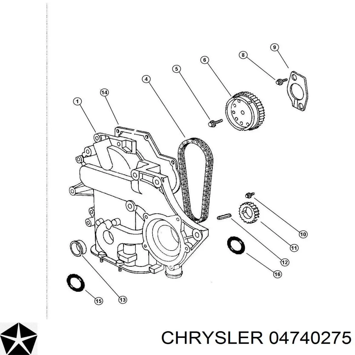 Ланцюг ГРМ, розподілвала Chrysler Cirrus (JA) (Крайслер Cirrus)