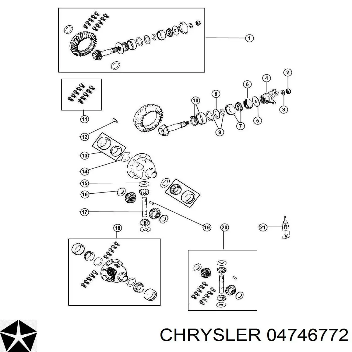 Купити 83503390 Chrysler Сальник хвостовика редуктора переднього моста