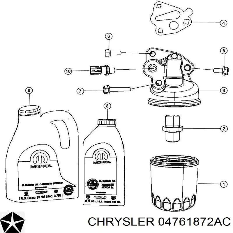 Масло моторне 04761872AC Chrysler