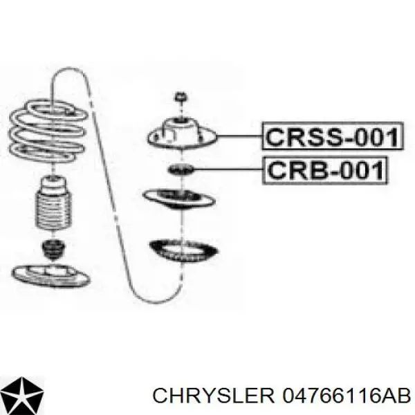 04766116AB Chrysler опора амортизатора переднього