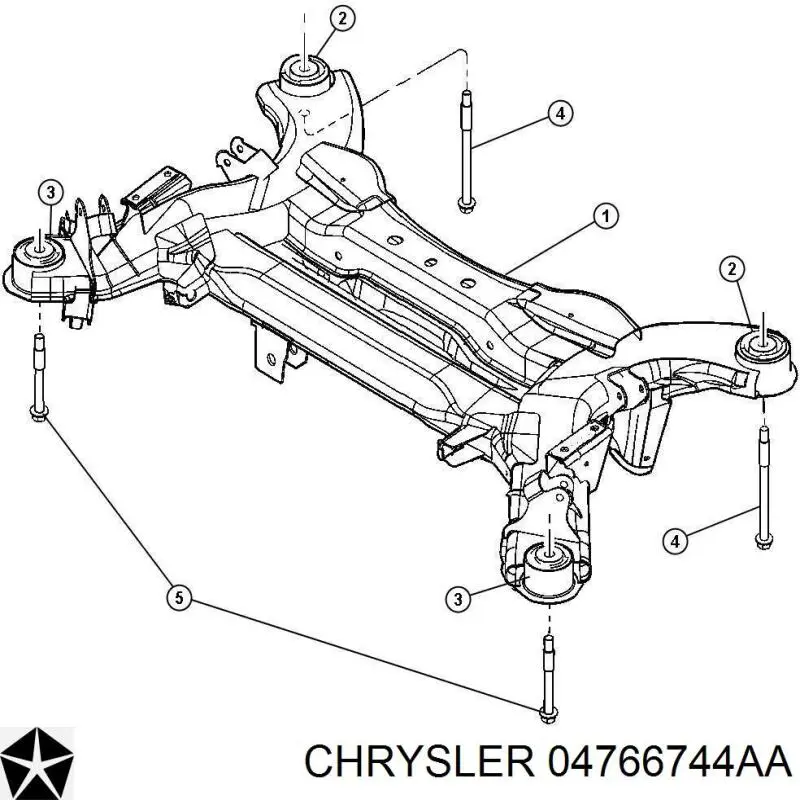 04766744AA Chrysler Сайлентблок балки моста